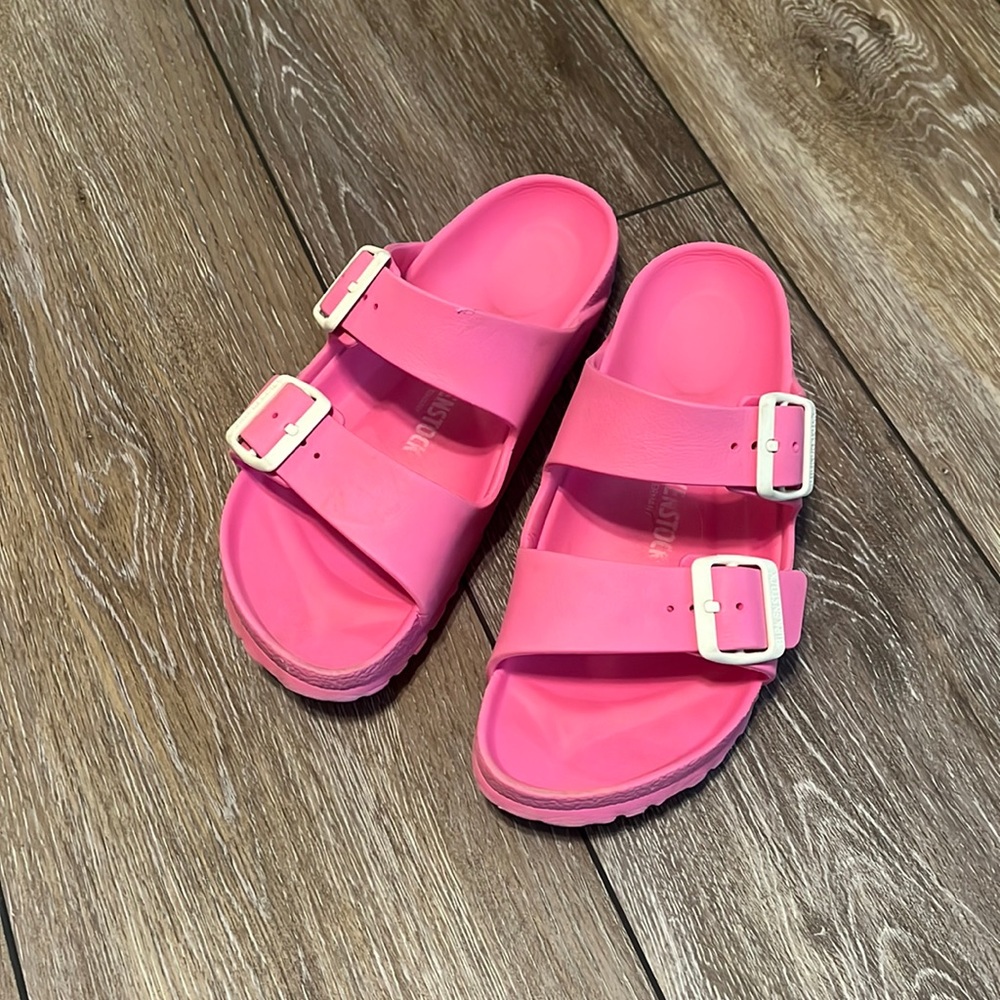 pink rubber birkenstocks